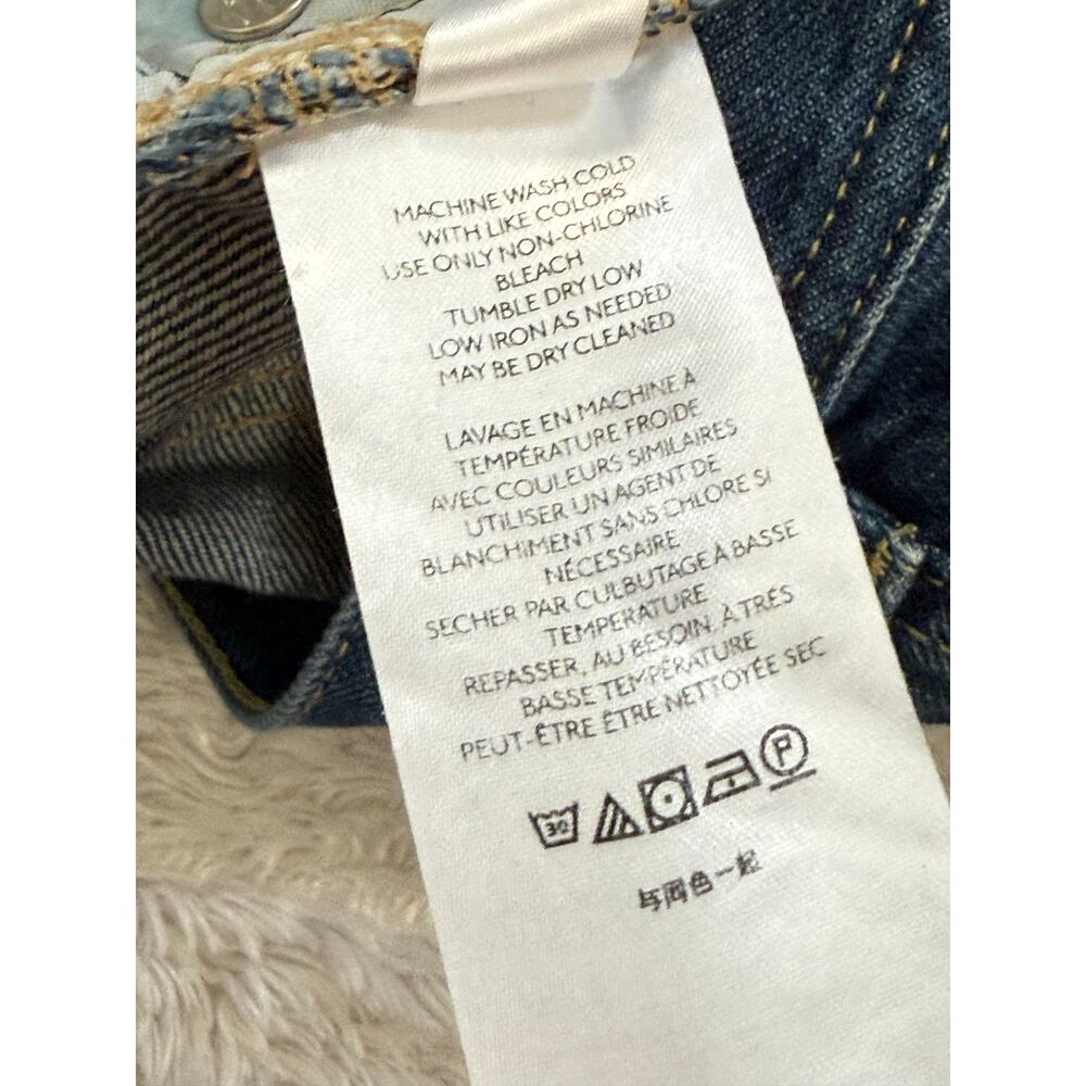 We The Free Jeans Womens 28 Maggie Mid-Rise Straight-Leg Button Fly Raw Hem - Picture 7 of 8